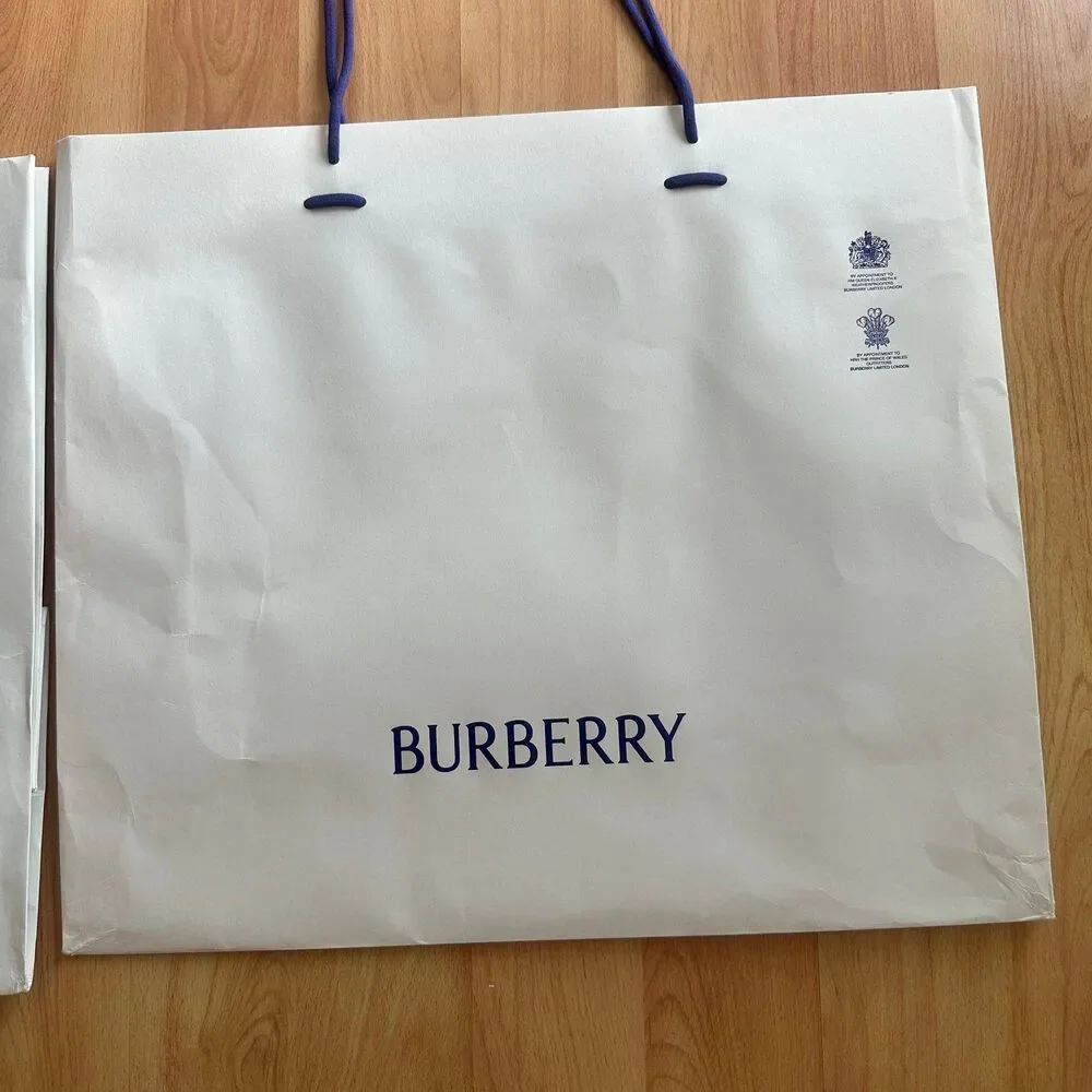 Burberry Paper Shopping Gift Bag Bundle - x2 X large 21.25